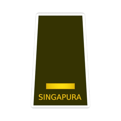 01 RSA OF01a (Singapore) (Military Rank) STICKER Vinyl Kiss-Cut Decal 4 Inch White - The Sticker Space