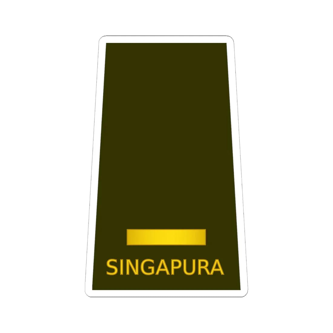 01 RSA OF01a (Singapore) (Military Rank) STICKER Vinyl Kiss-Cut Decal 6 Inch White - The Sticker Space
