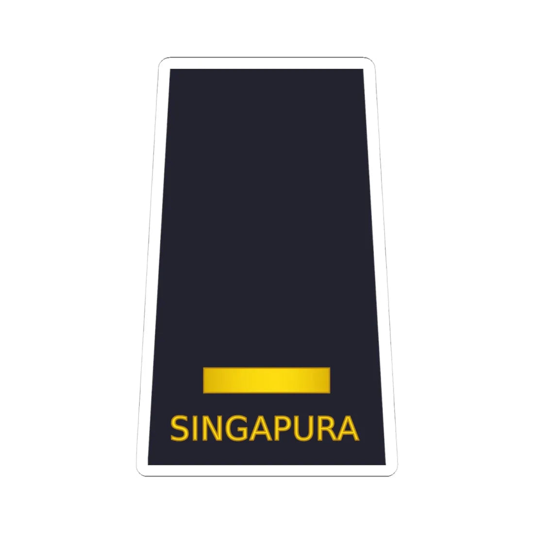 01 RSAF OF01a (Singapore) (Military Rank) STICKER Vinyl Kiss-Cut Decal 4 Inch White - The Sticker Space