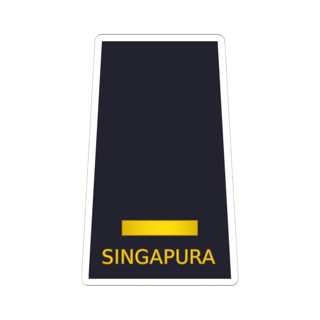 01 RSAF OF01a (Singapore) (Military Rank) STICKER Vinyl Kiss-Cut Decal 6 Inch White - The Sticker Space