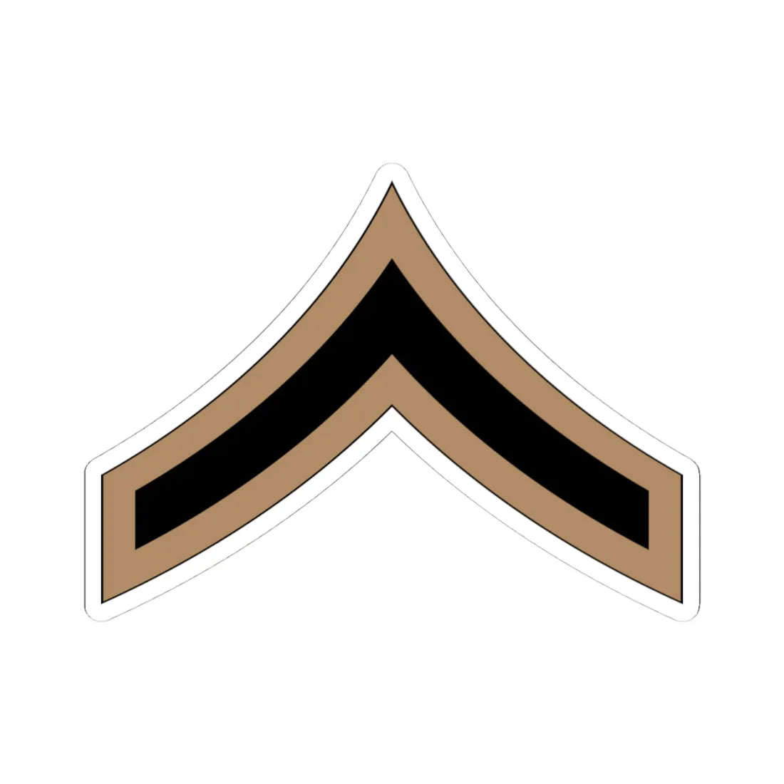 01.RSA PFC (Saudi Arabia) (Military Rank) STICKER Vinyl Kiss-Cut Decal 4 Inch White - The Sticker Space