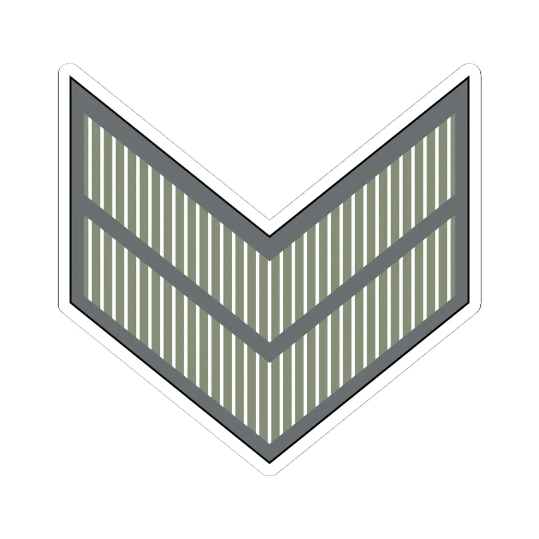 02. JLF CPL (Jordan) (Military Rank) STICKER Vinyl Kiss-Cut Decal 4 Inch White - The Sticker Space