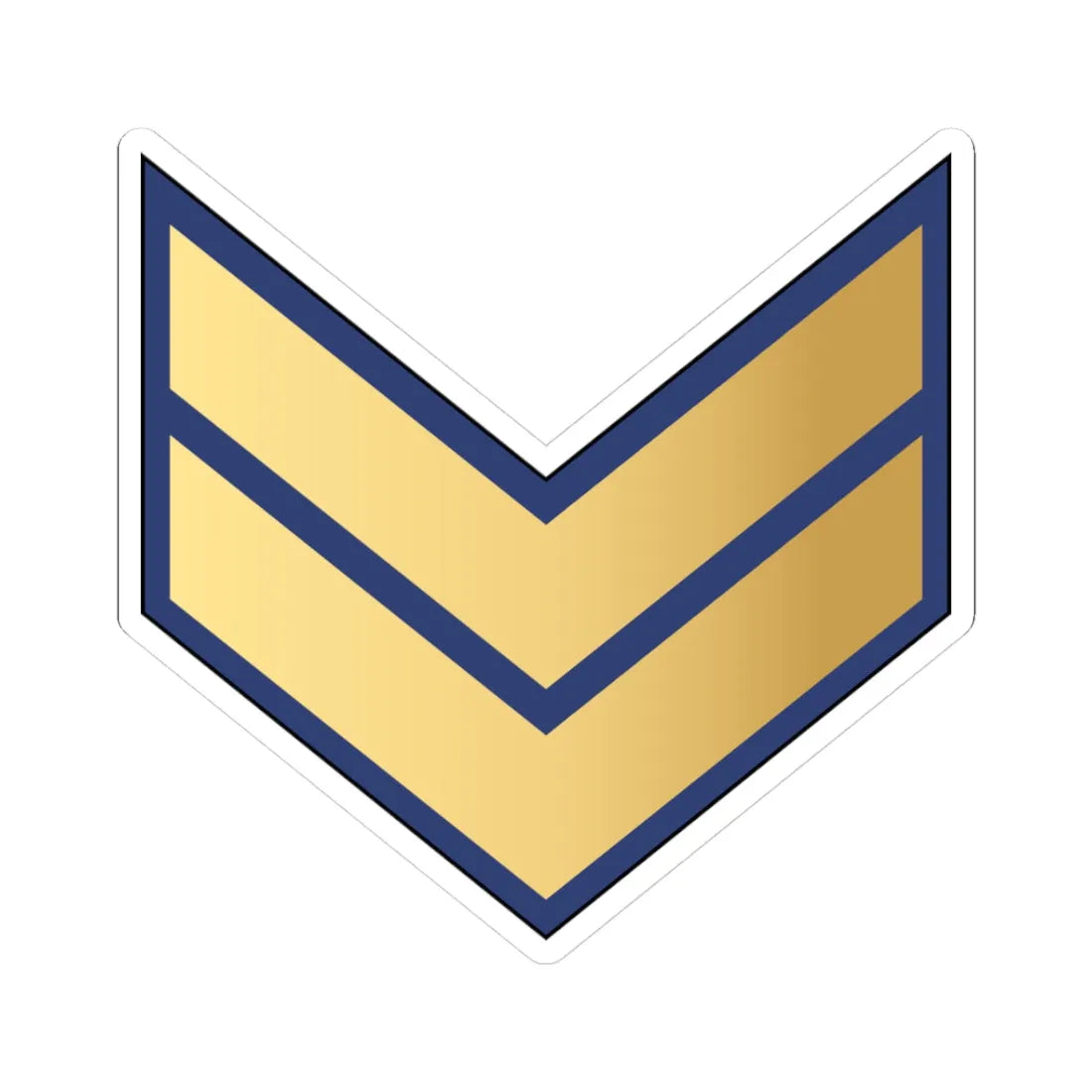 02. KAF CPL (Kuwait) (Military Rank) STICKER Vinyl Kiss-Cut Decal 3 Inch White - The Sticker Space