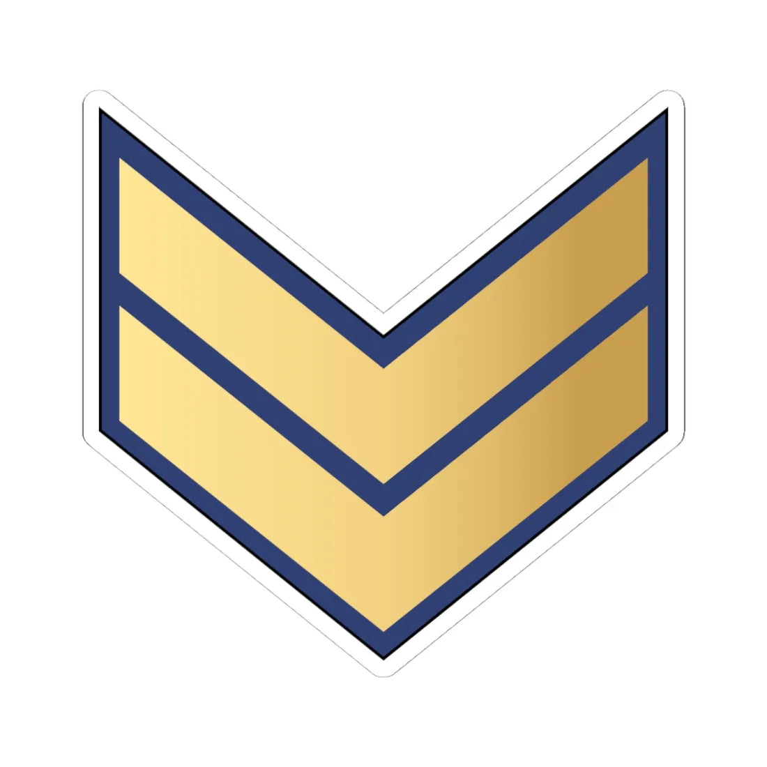 02. KAF CPL (Kuwait) (Military Rank) STICKER Vinyl Kiss-Cut Decal 4 Inch White - The Sticker Space