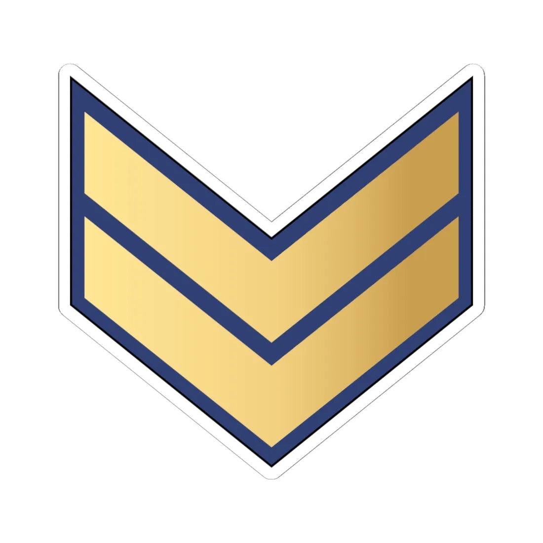 02. KAF CPL (Kuwait) (Military Rank) STICKER Vinyl Kiss-Cut Decal 6 Inch White - The Sticker Space