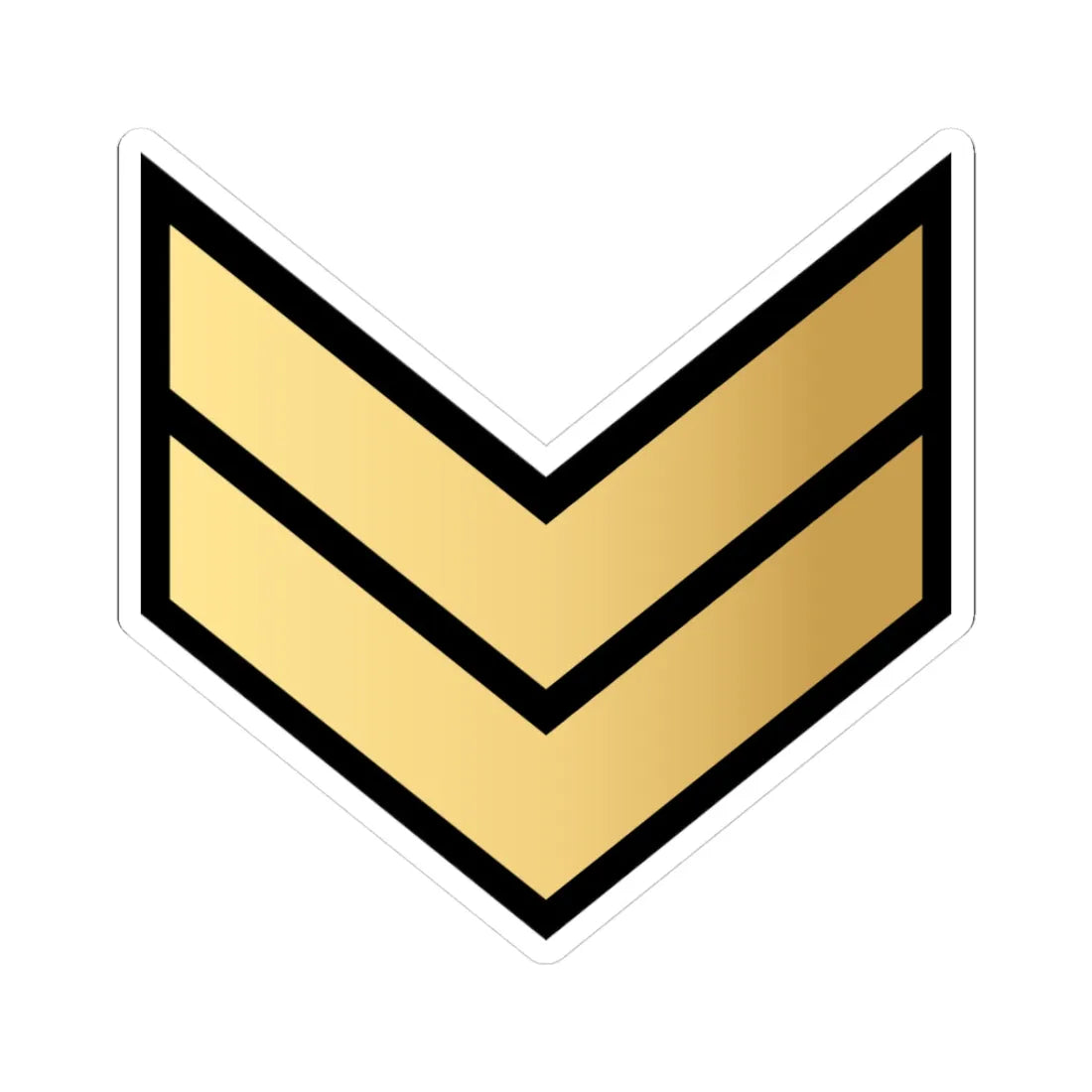 02. KNF CPL (Kuwait) (Military Rank) STICKER Vinyl Kiss-Cut Decal 3 Inch White - The Sticker Space
