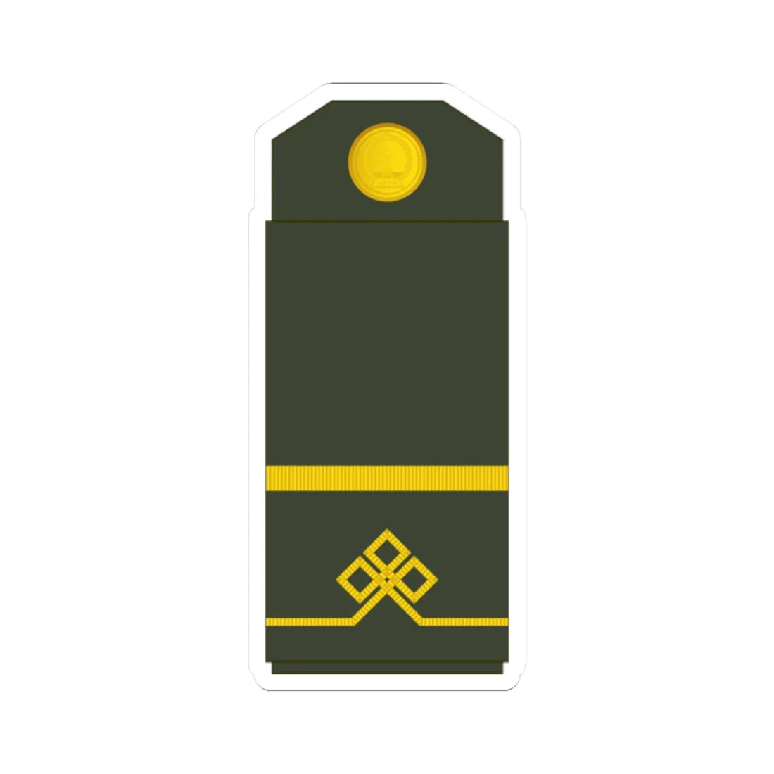 02 Mongolian Army LCP (Mongolia) (Military Rank) STICKER Vinyl Kiss-Cut Decal 2 Inch White - The Sticker Space