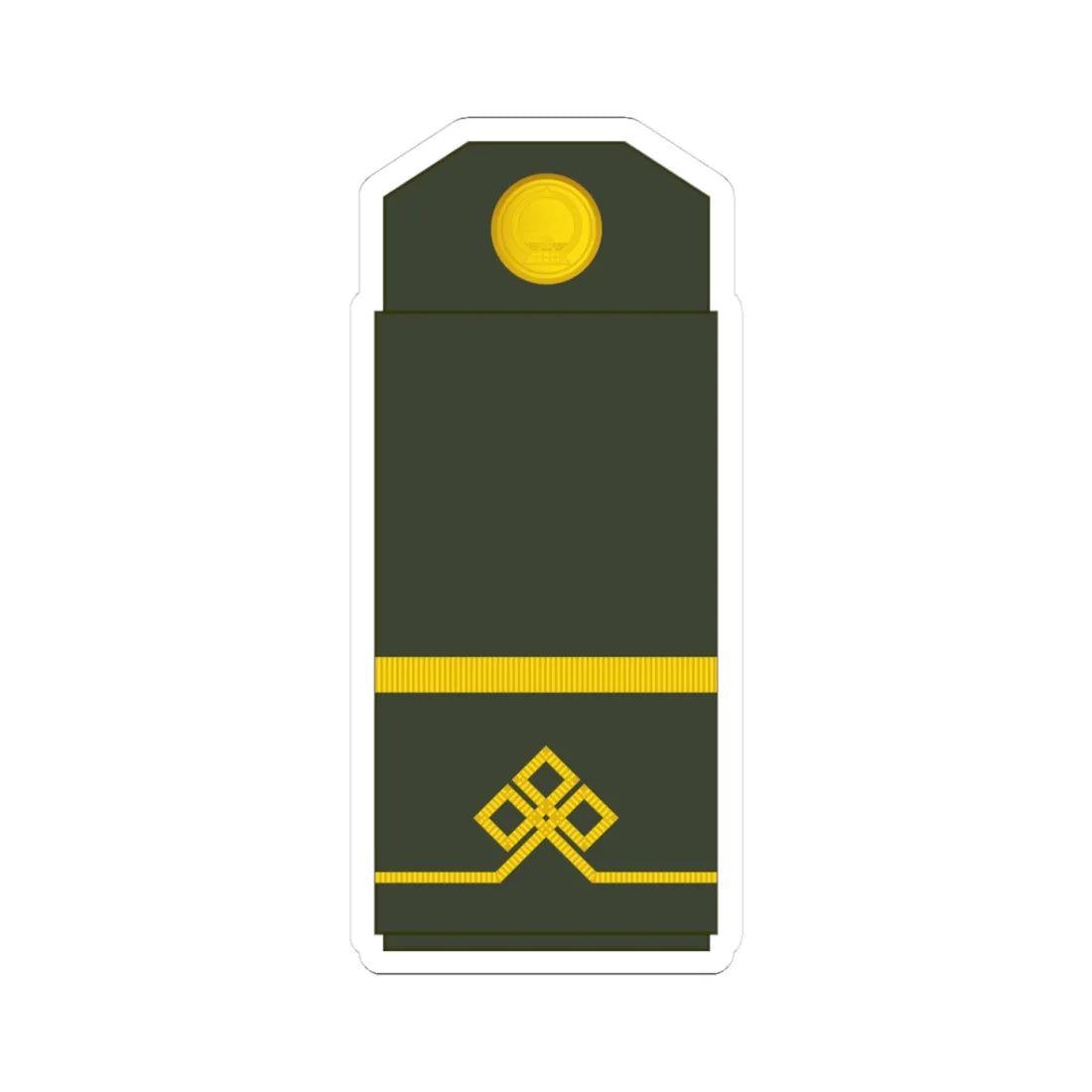02 Mongolian Army LCP (Mongolia) (Military Rank) STICKER Vinyl Kiss-Cut Decal 3 Inch White - The Sticker Space