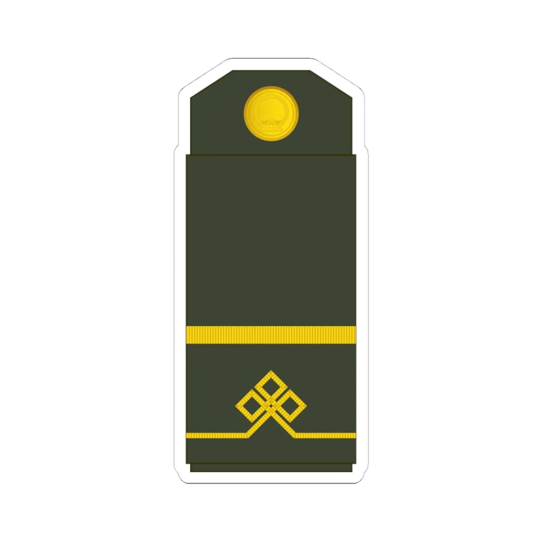 02 Mongolian Army LCP (Mongolia) (Military Rank) STICKER Vinyl Kiss-Cut Decal 4 Inch White - The Sticker Space