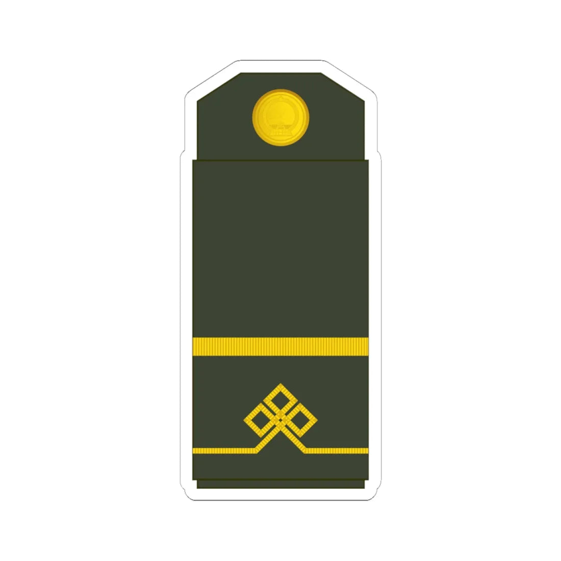02 Mongolian Army LCP (Mongolia) (Military Rank) STICKER Vinyl Kiss-Cut Decal 6 Inch White - The Sticker Space