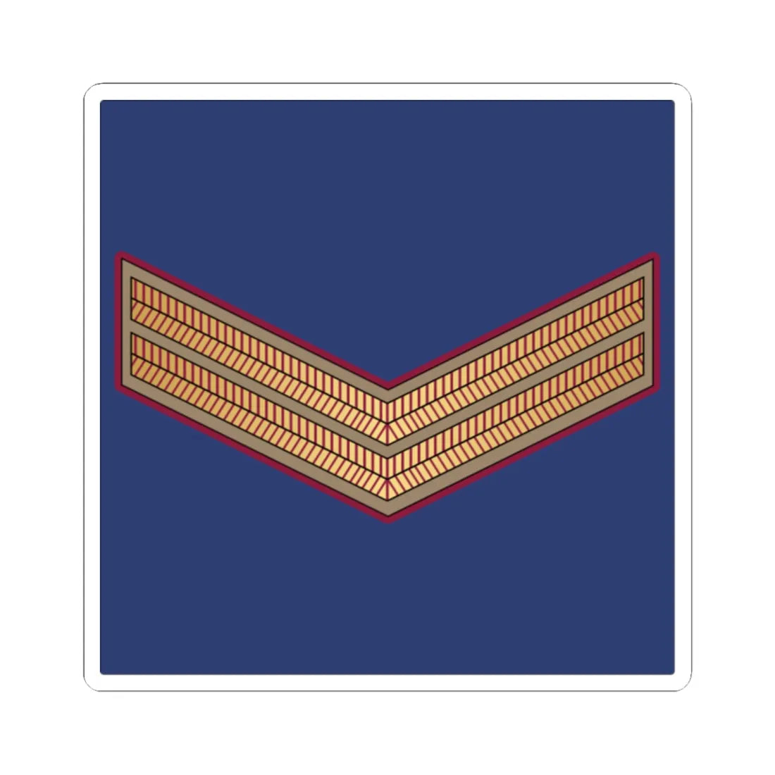 02. QEAF CPL (Qatar) (Military Rank) STICKER Vinyl Kiss-Cut Decal 2 Inch White - The Sticker Space