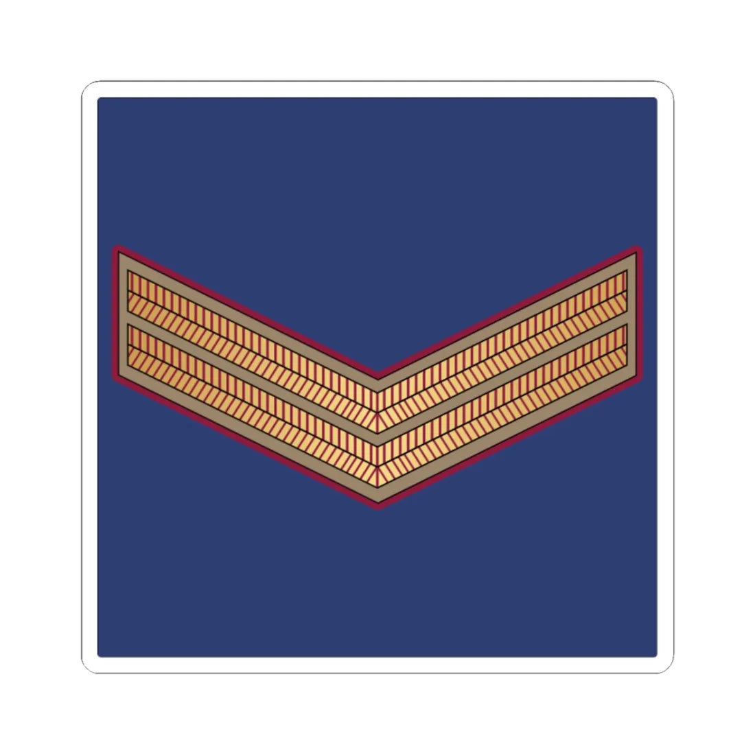 02. QEAF CPL (Qatar) (Military Rank) STICKER Vinyl Kiss-Cut Decal 3 Inch White - The Sticker Space