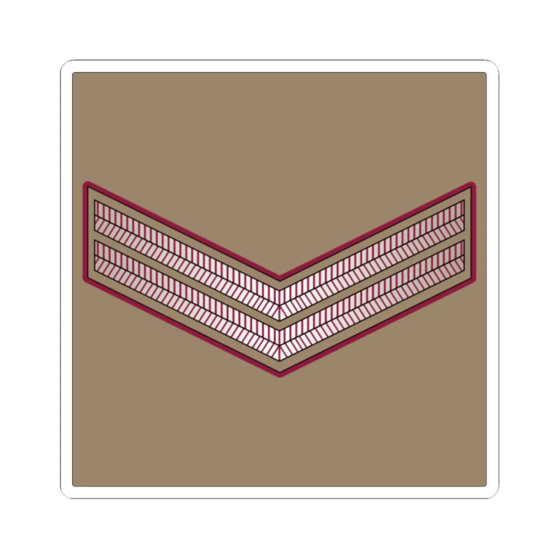 02. QELF CPL (Qatar) (Military Rank) STICKER Vinyl Kiss-Cut Decal 2 Inch White - The Sticker Space