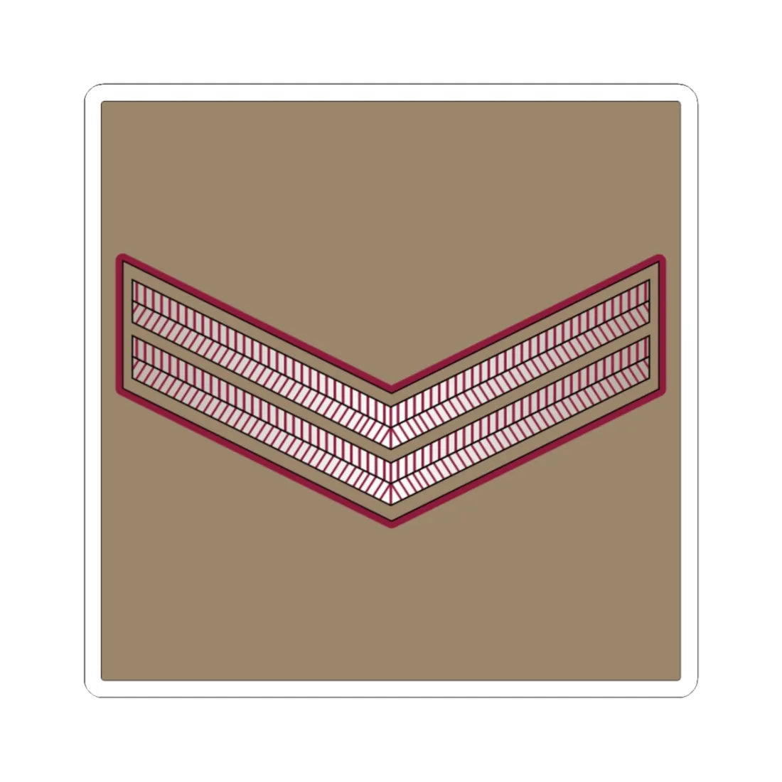 02. QELF CPL (Qatar) (Military Rank) STICKER Vinyl Kiss-Cut Decal 3 Inch White - The Sticker Space