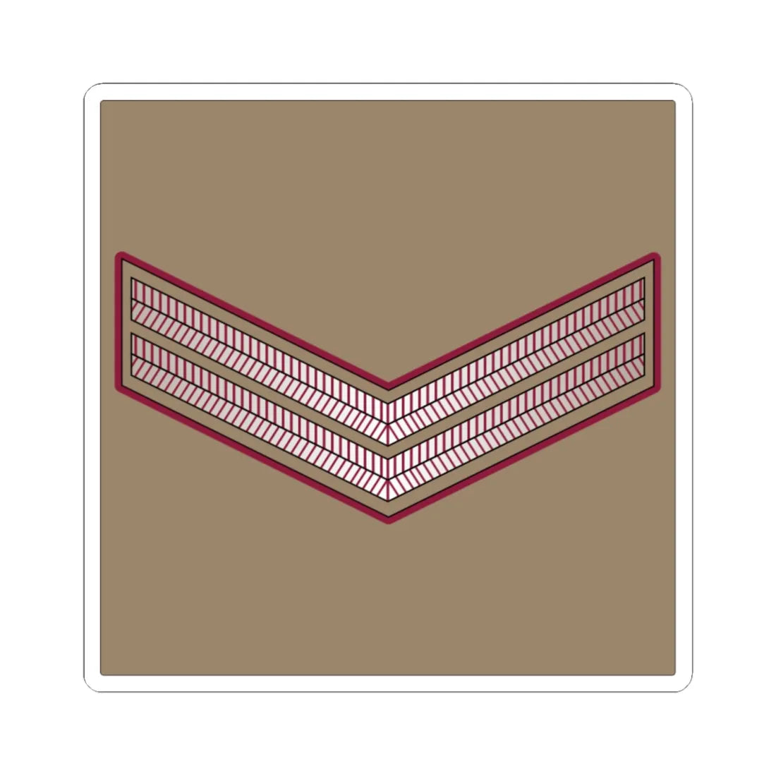 02. QELF CPL (Qatar) (Military Rank) STICKER Vinyl Kiss-Cut Decal 4 Inch White - The Sticker Space