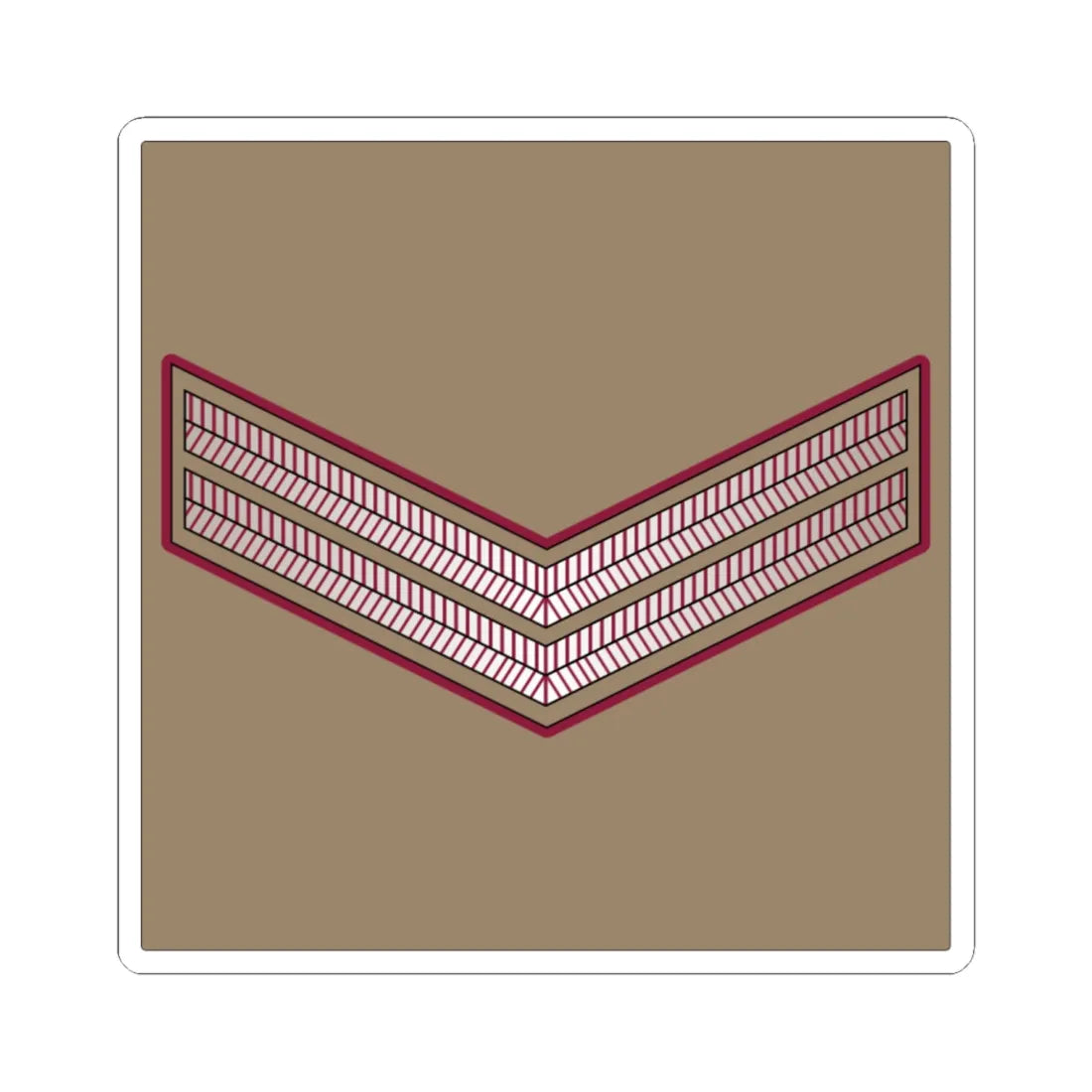 02. QELF CPL (Qatar) (Military Rank) STICKER Vinyl Kiss-Cut Decal 6 Inch White - The Sticker Space