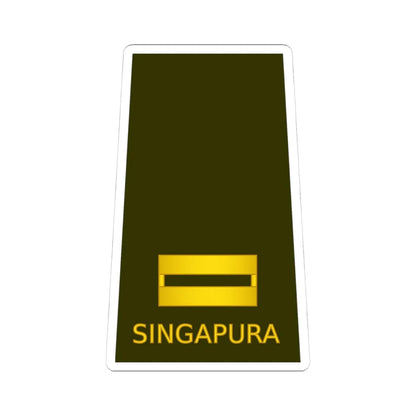 02 RSA OF01b (Singapore) (Military Rank) STICKER Vinyl Kiss-Cut Decal 4 Inch White - The Sticker Space
