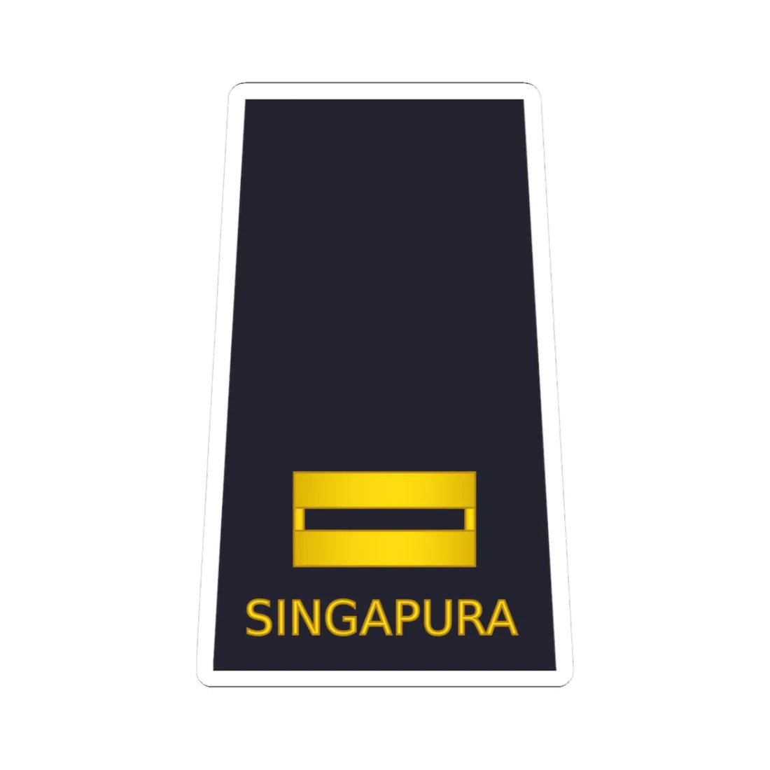 02 RSAF OF01b (Singapore) (Military Rank) STICKER Vinyl Kiss-Cut Decal 3 Inch White - The Sticker Space