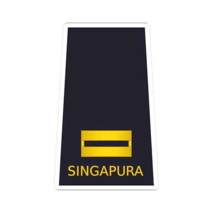 02 RSAF OF01b (Singapore) (Military Rank) STICKER Vinyl Kiss-Cut Decal 3 Inch White - The Sticker Space