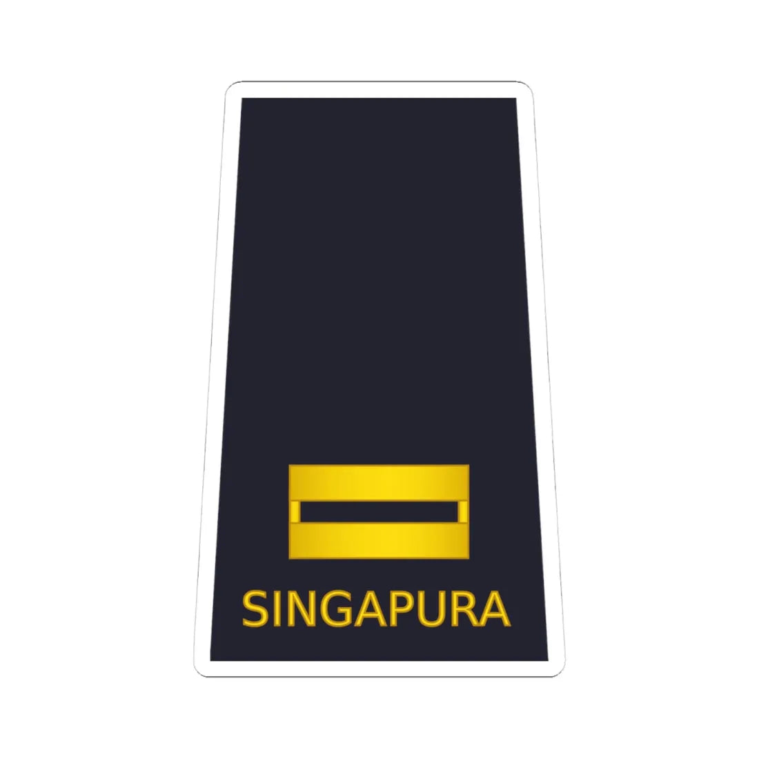 02 RSAF OF01b (Singapore) (Military Rank) STICKER Vinyl Kiss-Cut Decal 4 Inch White - The Sticker Space