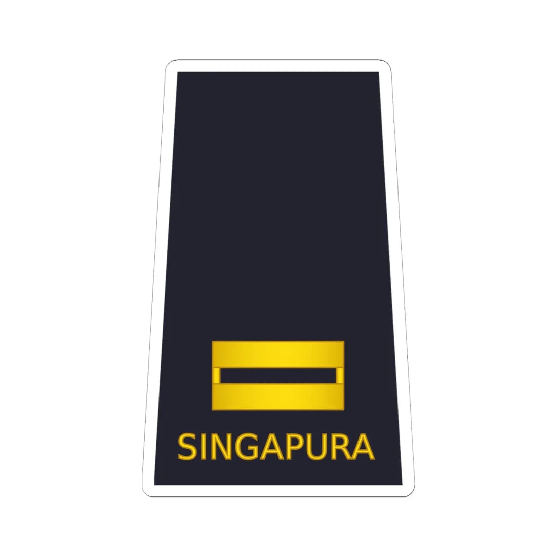 02 RSAF OF01b (Singapore) (Military Rank) STICKER Vinyl Kiss-Cut Decal 6 Inch White - The Sticker Space