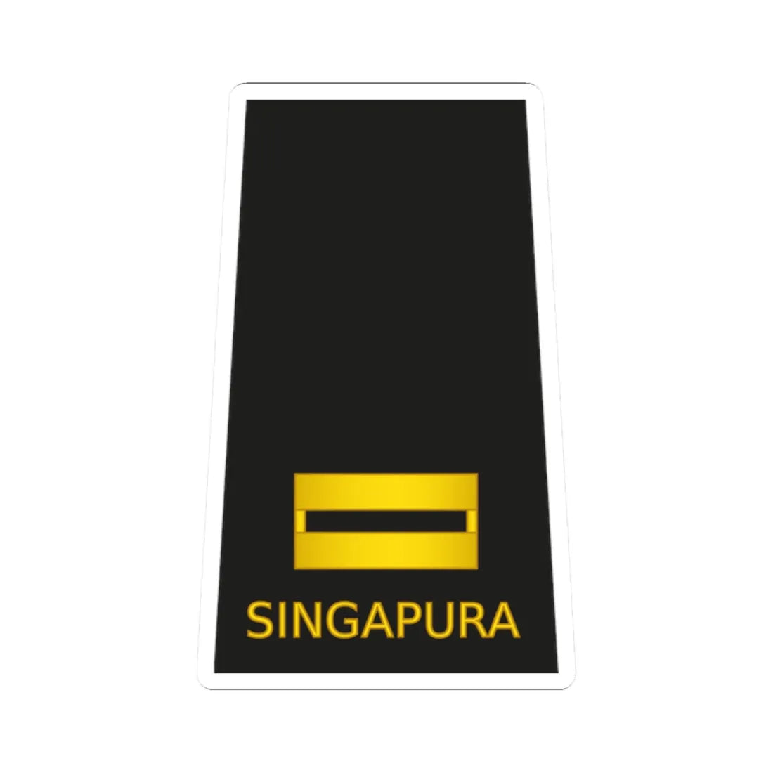 02 RSN OF01b (Singapore) (Military Rank) STICKER Vinyl Kiss-Cut Decal 2 Inch White - The Sticker Space