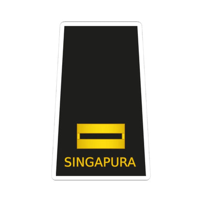02 RSN OF01b (Singapore) (Military Rank) STICKER Vinyl Kiss-Cut Decal 4 Inch White - The Sticker Space