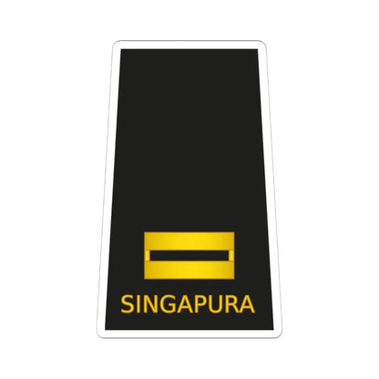 02 RSN OF01b (Singapore) (Military Rank) STICKER Vinyl Kiss-Cut Decal 6 Inch White - The Sticker Space