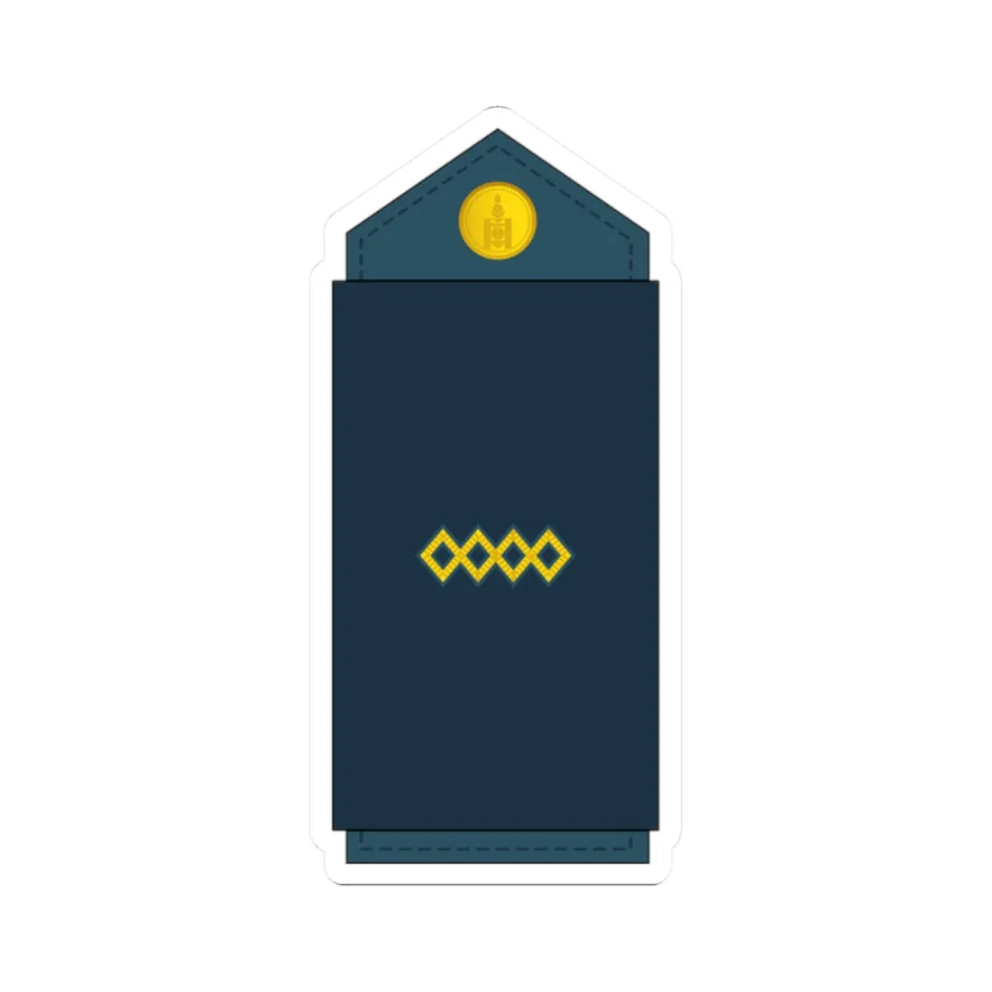 02.Mongolian Air Force PFC (Mongolia) (Military Rank) STICKER Vinyl Kiss-Cut Decal 2 Inch White - The Sticker Space