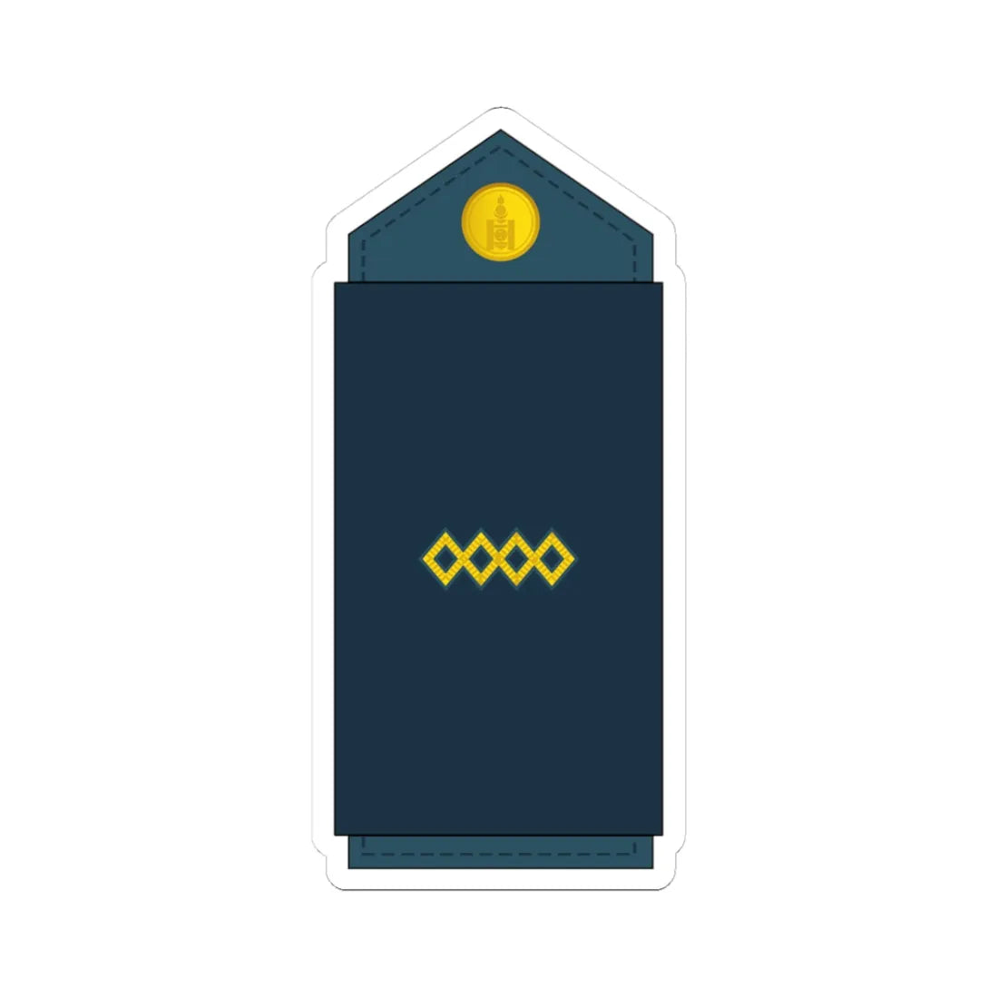 02.Mongolian Air Force PFC (Mongolia) (Military Rank) STICKER Vinyl Kiss-Cut Decal 3 Inch White - The Sticker Space