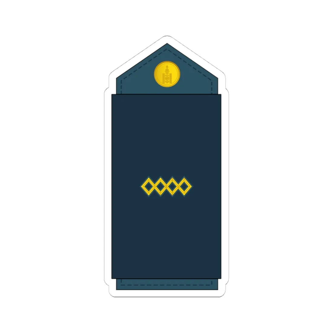 02.Mongolian Air Force PFC (Mongolia) (Military Rank) STICKER Vinyl Kiss-Cut Decal 4 Inch White - The Sticker Space