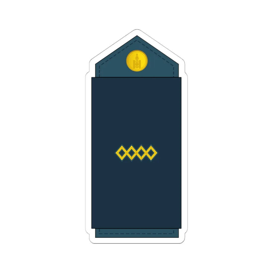 02.Mongolian Air Force PFC (Mongolia) (Military Rank) STICKER Vinyl Kiss-Cut Decal 6 Inch White - The Sticker Space