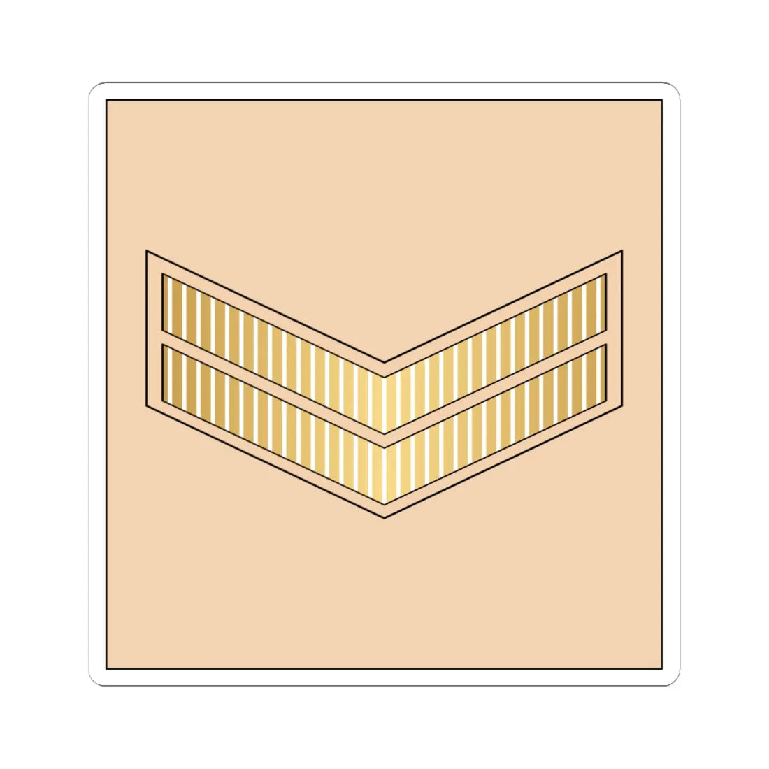 02.RBLF CPL (Bahrain) (Military Rank) STICKER Vinyl Kiss-Cut Decal 4 Inch White - The Sticker Space