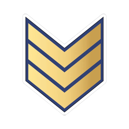 03. KAF SGT (Kuwait) (Military Rank) STICKER Vinyl Kiss-Cut Decal 3 Inch White - The Sticker Space