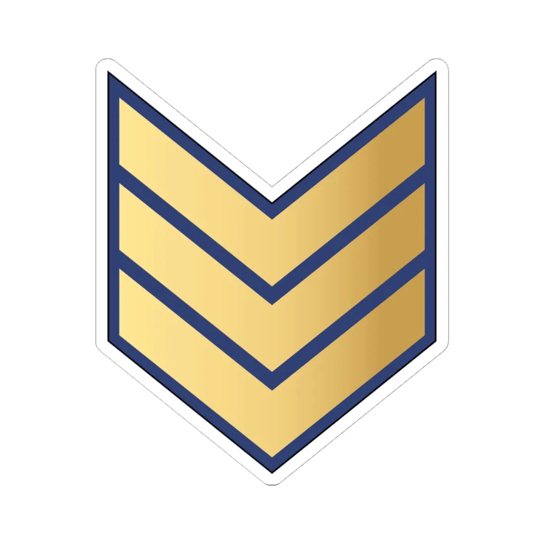 03. KAF SGT (Kuwait) (Military Rank) STICKER Vinyl Kiss-Cut Decal 4 Inch White - The Sticker Space