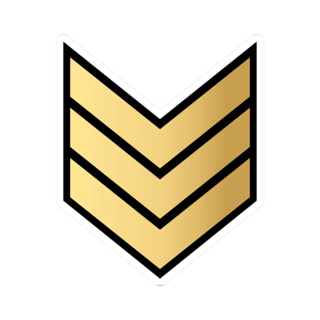 03. KNF SGT (Kuwait) (Military Rank) STICKER Vinyl Kiss-Cut Decal 2 Inch White - The Sticker Space