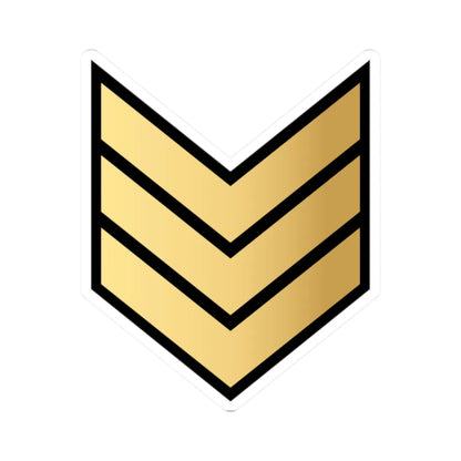 03. KNF SGT (Kuwait) (Military Rank) STICKER Vinyl Kiss-Cut Decal 2 Inch White - The Sticker Space