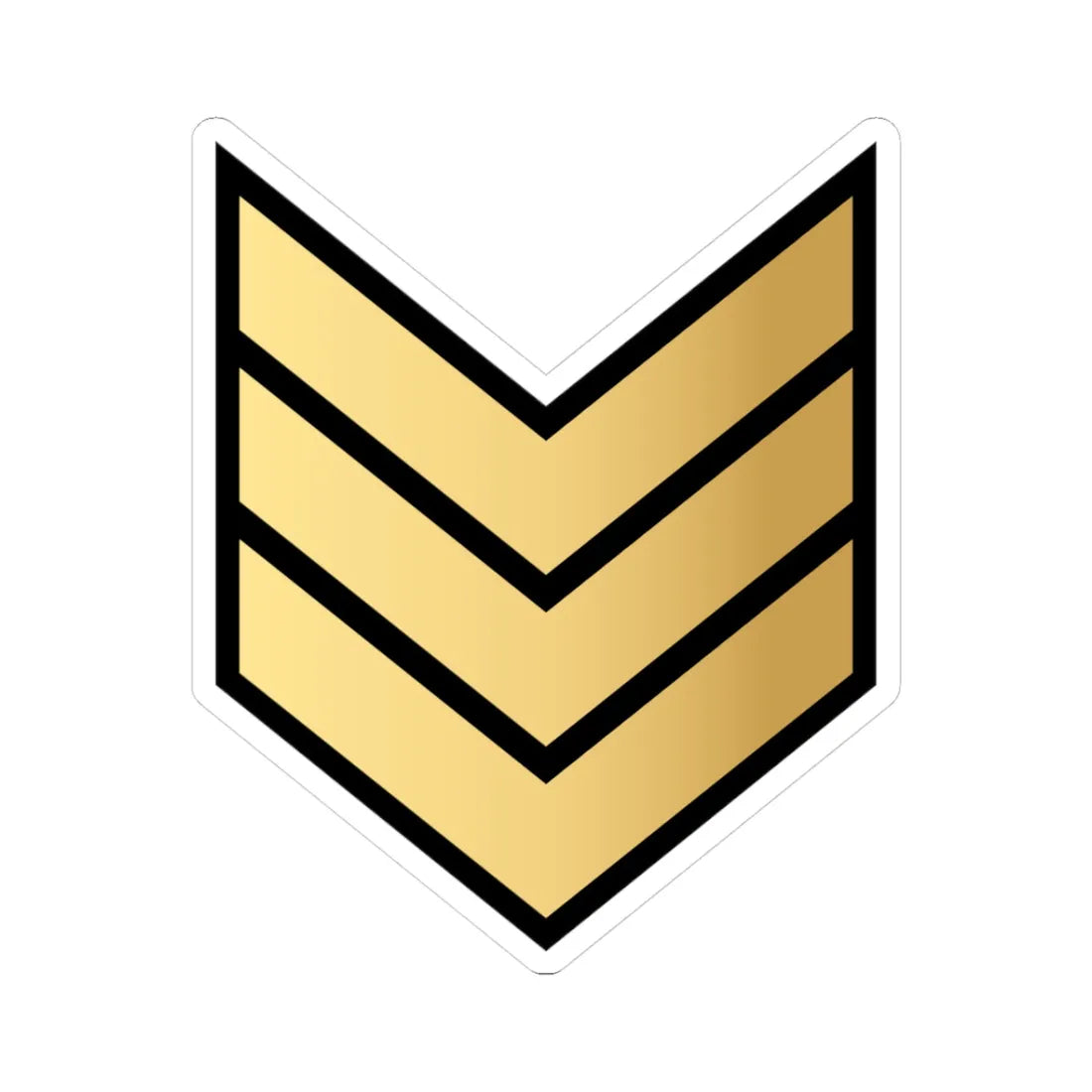 03. KNF SGT (Kuwait) (Military Rank) STICKER Vinyl Kiss-Cut Decal 3 Inch White - The Sticker Space