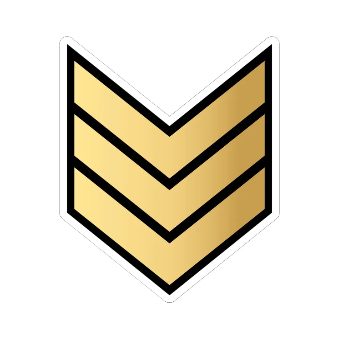 03. KNF SGT (Kuwait) (Military Rank) STICKER Vinyl Kiss-Cut Decal 4 Inch White - The Sticker Space