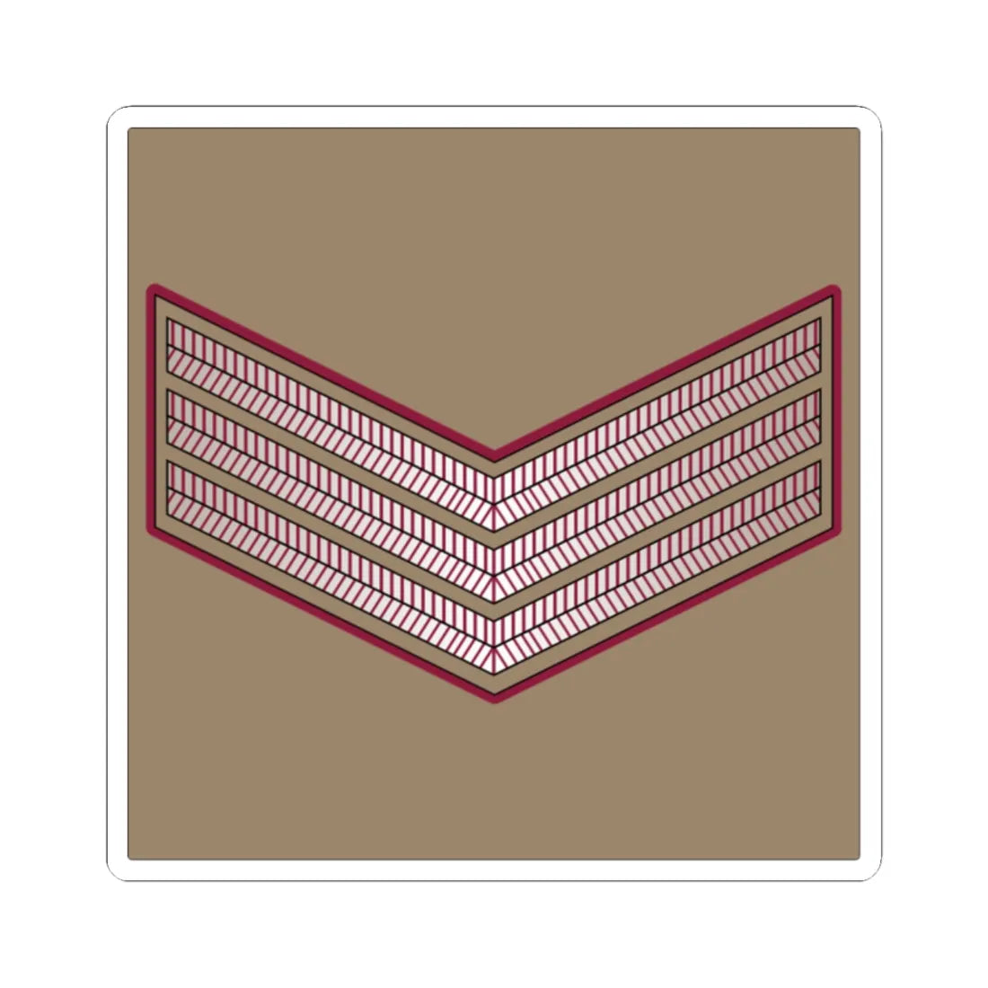 03. QELF SGT (Qatar) (Military Rank) STICKER Vinyl Kiss-Cut Decal 2 Inch White - The Sticker Space