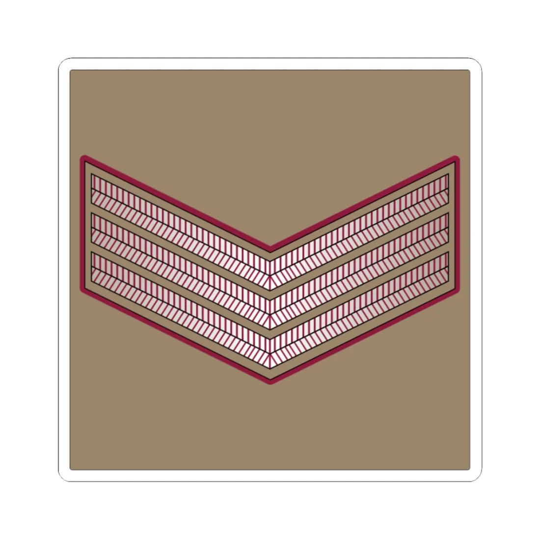 03. QELF SGT (Qatar) (Military Rank) STICKER Vinyl Kiss-Cut Decal 3 Inch White - The Sticker Space