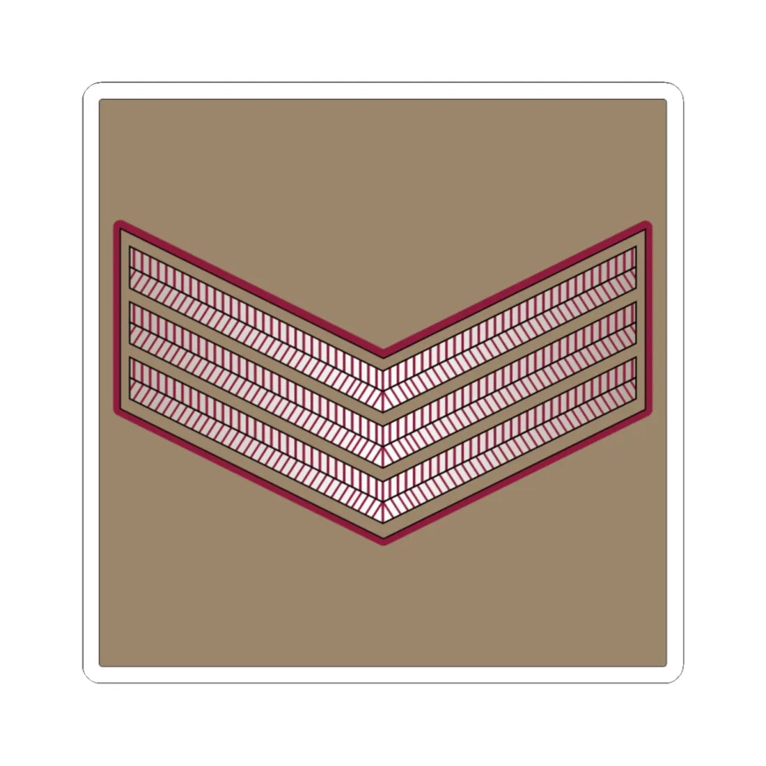 03. QELF SGT (Qatar) (Military Rank) STICKER Vinyl Kiss-Cut Decal 4 Inch White - The Sticker Space