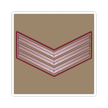 03. QELF SGT (Qatar) (Military Rank) STICKER Vinyl Kiss-Cut Decal 4 Inch White - The Sticker Space