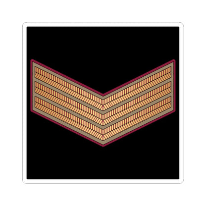03. QENF SGT (Qatar) (Military Rank) STICKER Vinyl Kiss-Cut Decal 3 Inch White - The Sticker Space