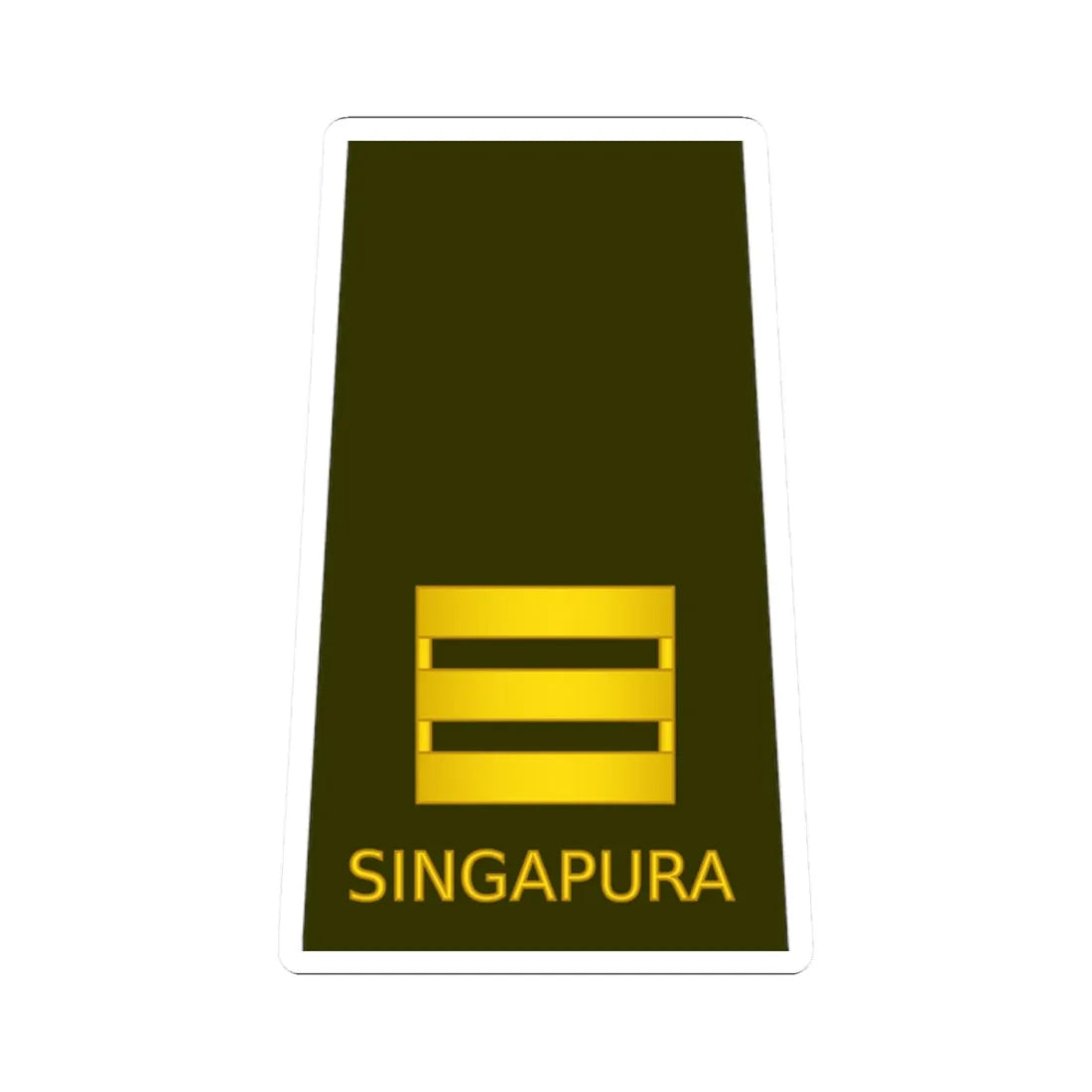 03 RSA OF02 (Singapore) (Military Rank) STICKER Vinyl Kiss-Cut Decal 2 Inch White - The Sticker Space