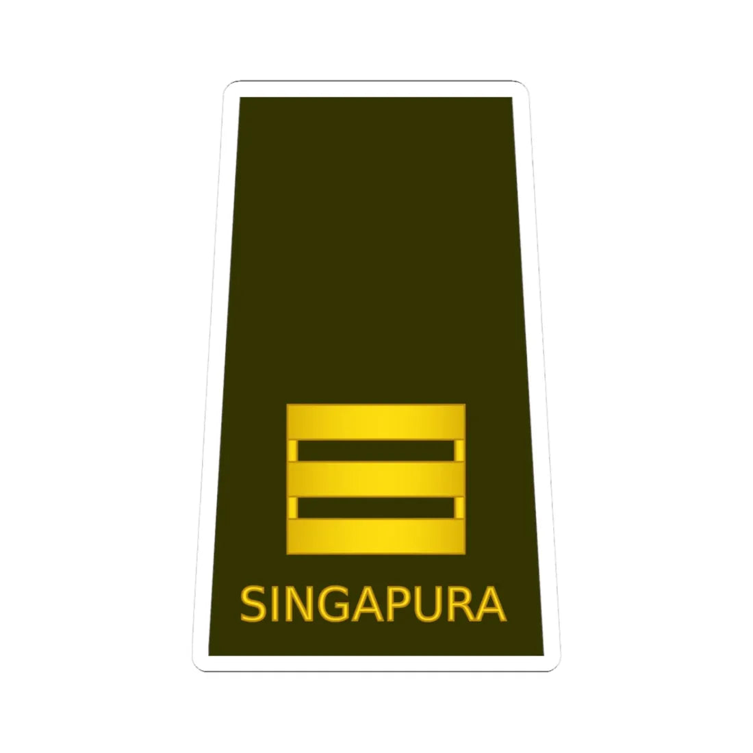 03 RSA OF02 (Singapore) (Military Rank) STICKER Vinyl Kiss-Cut Decal 3 Inch White - The Sticker Space