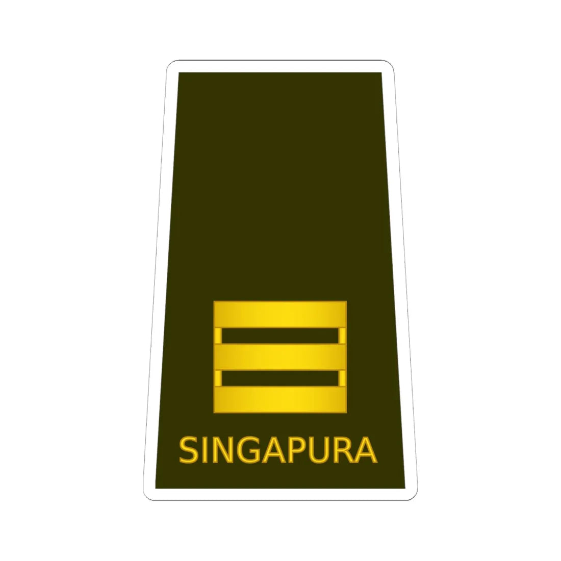 03 RSA OF02 (Singapore) (Military Rank) STICKER Vinyl Kiss-Cut Decal 6 Inch White - The Sticker Space