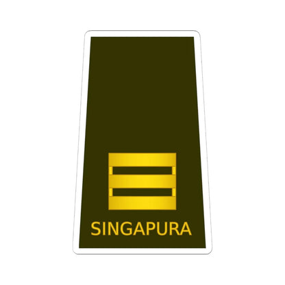 03 RSA OF02 (Singapore) (Military Rank) STICKER Vinyl Kiss-Cut Decal 6 Inch White - The Sticker Space
