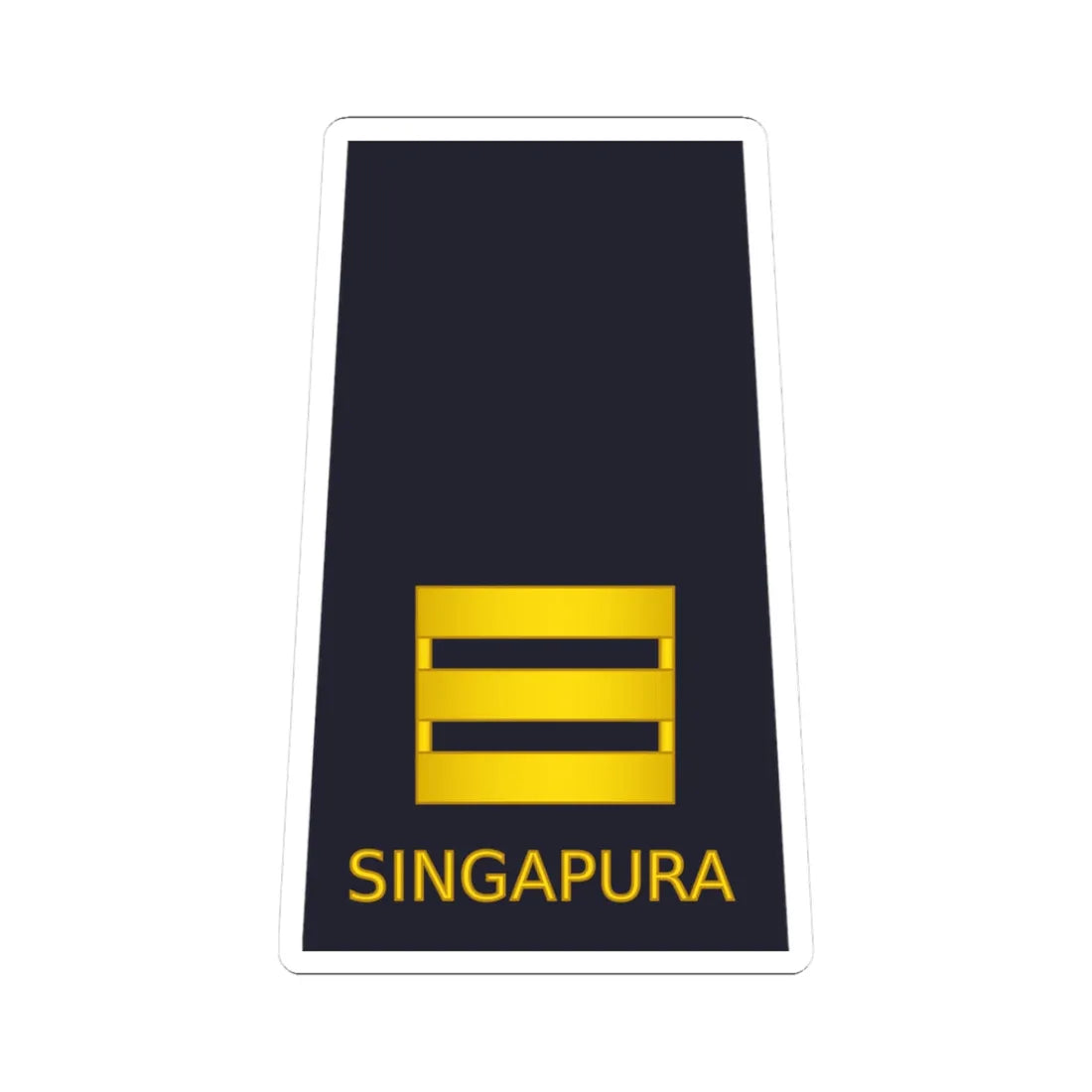 03 RSAF OF02 (Singapore) (Military Rank) STICKER Vinyl Kiss-Cut Decal 3 Inch White - The Sticker Space