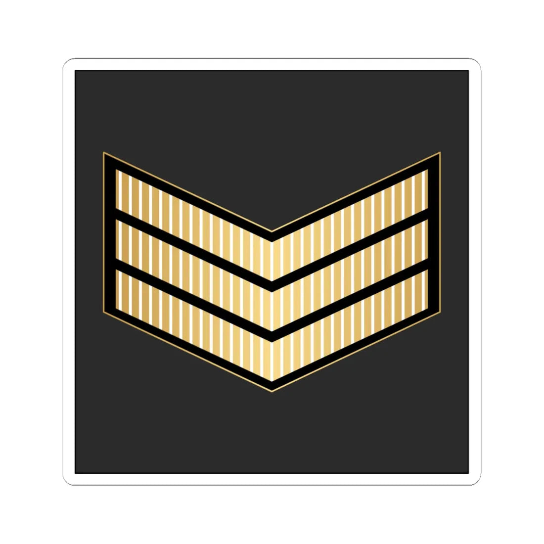 03.RBNF SGT (Bahrain) (Military Rank) STICKER Vinyl Kiss-Cut Decal 6 Inch White - The Sticker Space